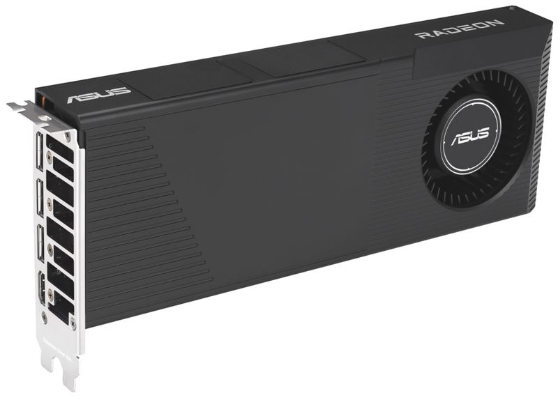 ASUS TURBO AI PRO R9700 32G / 32GB GDDR6 / PCI-E / 3x DP / 1x HDMI / 2 slot Grafická karta, 32GB GDDR6, 4096 stream procesoru, 128 AI akcelerátoru, 1531 TOPS, PCIe 5.0, 2slotová, turbínové chlazení