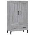 vidaXL Vysoká skrinka sivý dub sonoma 70x31x115 cm spracované drevo