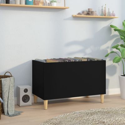 vidaXL Skrinka na platne čierna 74,5x38x48 cm kompozitné drevo