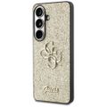 Puzdro Guess Fixed Glitter Big 4G Metal Logo pre Samsung Galaxy S26 zlatá