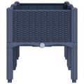 vidaXL Záhradný kvetináč s nohami modrosivý 80x40x42 cm PP