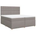 vidaXL Boxspring posteľ s matracom sivohnedý 200x200 cm látka