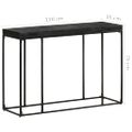 vidaXL Konzolový stolík čierny 110x35x76 cm akáciový a mangovníkový masív