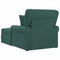 vidaXL Pufa s sukňou 3 ks Tmavozelená látka 91 x 157 x 91 cm