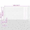vidaXL Hexagonálny plot s stĺpom 10 x 1 m PVC potiahnutá oceľ Zelená