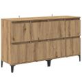 vidaXL Komody 2 ks Remeselný dub 60 x 35 x 70 cm Kompozitné drevo