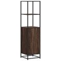 vidaXL Vysoká skrinka hnedý dub 35,5x35x139 cm kompozitné drevo+kov