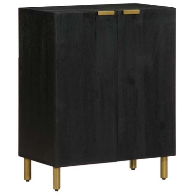 vidaXL Komoda čierna 60x33x75 cm kompozitné drevo