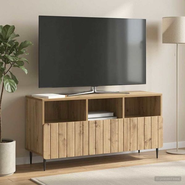 vidaXL TV skrinka Dub artisan 102 x 34,5 x 50 cm Kompozitné drevo