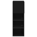 vidaXL TV skrinky s LED svetlami 2 ks čierne 30,5x30x90 cm