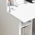 vidaXL Stôl Biela 71.5 x 31.5 x 106.5 cm Kompozitné drevo