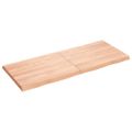 vidaXL Stolová doska svetlohnedá 120x50x(2-4)cm ošetrený masív hrany
