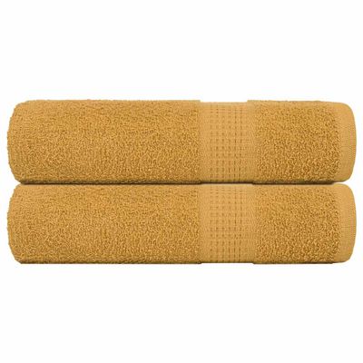 vidaXL Sprchové osušky FROGN 2 ks zlaté 70x140 cm 360 g/m²