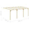 vidaXL Pergola k stene domu 6x3x2,1 m, drevo