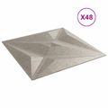 vidaXL Nástenné panely 48 ks 50 x 50 cm Star Beton XPS Pena