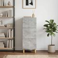 vidaXL Zásuvkový kabinet Betónovo sivá 33 x 34,5 x 90 cm