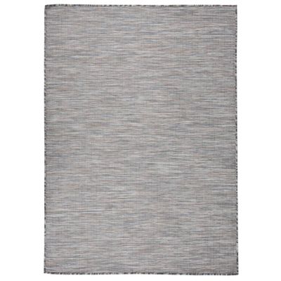 vidaXL Vonkajší koberec s plochým tkaním 200x280 cm hnedý a modrý
