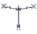 Neomounts FPMA-D935D /Držák displeje/na stůl/14-27"/svorka/3čepy/VESA 100X100/nosn.2x6kg/2 displeje/stříbrný Držák, VESA, stolní, pro 2 ploché monitory, úhloprícka 14"-27", náklon 180°, otácení 180°, rotace 360°, nosnost 12kg, stríbrný