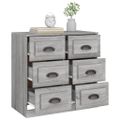 vidaXL Komoda sivá sonoma 70x35,5x67,5 cm spracované drevo