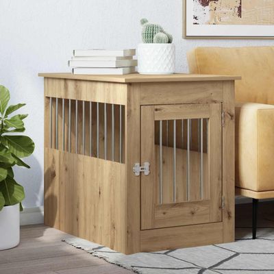 vidaXL Nábytok pre prepravku pre psa Artisan Dub 55x80x68 cm Drevo