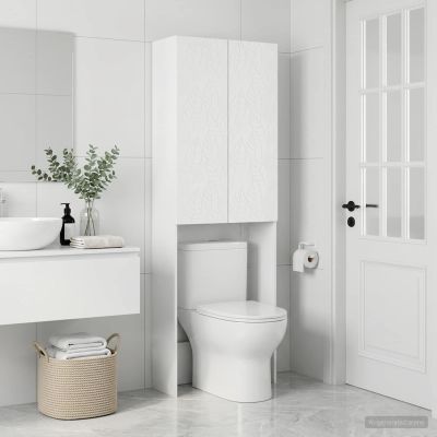 vidaXL Toaletná skriňa DELFT Biela 66 x 25,5 x 190 cm Kompozitné drevo