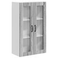 vidaXL Nástenný sklenený kabinet LUCCA Sivá sonoma 60 x 31 x 100 cm
