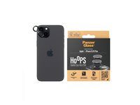 PanzerGlass HoOps Apple iPhone 15/15 Plus ochranné krúžky pre šošovky fotoaparátu - čierny hliník/sklo