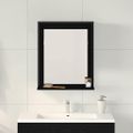vidaXL Zrkadlo Čierny dub 50 x 12 x 60 cm Sklo a inžinierske drevo