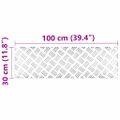 vidaXL Schodový rošt 4 ks 100 x 30 cm Strieborná Hliník Obdĺžnikový