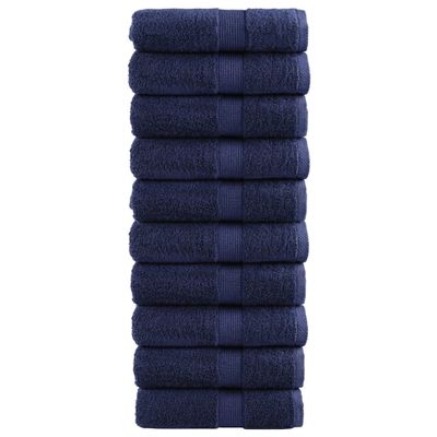 vidaXL Prémiové umývacie utierky SOLUND 10 ks námornícka modrá 30x30 cm 600 g/m²