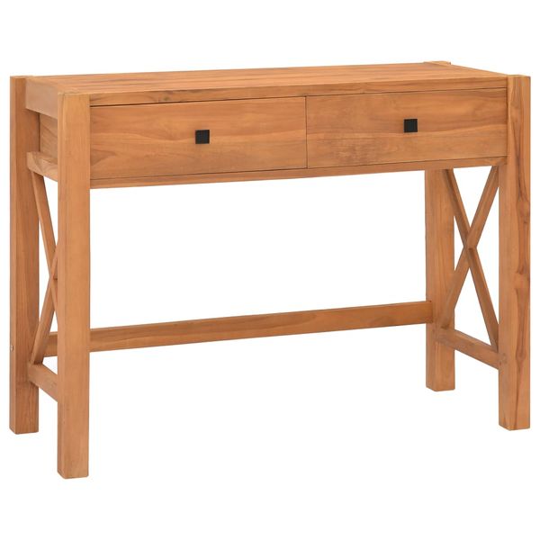vidaXL Písací stôl s 2 zásuvkami 100x40x75 cm, tíkové drevo