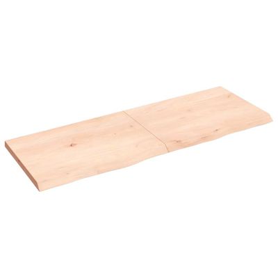 vidaXL Stolová doska 140x50x(2-4) cm neošetrený dubový masív
