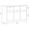 vidaXL TV skrinka 91 x 34 x 61 cm Staré drevo Kompozitné drevo