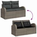 vidaXL Súprava záhradných pohoviek 6 ks Sivá polyratan
