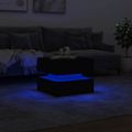 vidaXL Konferenčný stolík s LED svetlami čierny 50x50x40 cm