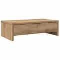 vidaXL Stojan na monitor a zásuvky dub artisian 50x27x15cm komp. drevo