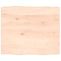 vidaXL Stolová doska 60x50x2 cm neošetrené masívny dub živé hrany