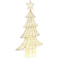 vidaXL Vianočný stromček 160 LED Teplá biela 151 cm PET