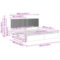 vidaXL Posteľový rám s úložným priestorom a čelom Čierna 200 x 200 cm
