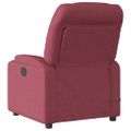 vidaXL Sklápacie masážne kreslo vínovo-červené látka