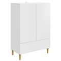 vidaXL Servírovacia skriňa Biela 66 x 34,5 x 95 cm Kompozitné drevo