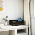 VidaXL Drevená škatuľka s rúčkami čierna 40x30x13 cm masívna borovica