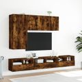 vidaXL TV skrinka nástenná dymový dub 100x30x41 cm