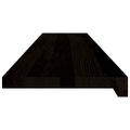 vidaXL Schodiskové stupne 2 ks hnedočierná 120x30x2 cm dubový masív