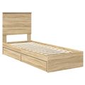 vidaXL Úložná posteľ Sonoma dub 75 x 190 cm Kompozitné drevo