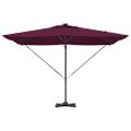 vidaXL Slnečník Bordeaux červená 286 x 284 x 270 cm Hliník a polyester