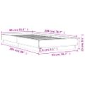 vidaXL Posteľný rám bez matraca dub sonoma 90x200 cm kompozitné drevo