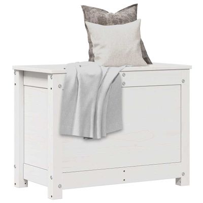 vidaXL Úložný box biely 60x32x45,5 cm masívna borovica