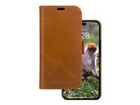 Puzdro s klopou pre mobilný telefón - koža full-grain - bronz - pre Apple iPhone 15 Pro