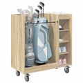 vidaXL Golfová skriňa s kolesom Sonoma dub 90 x 45 x 98 cm